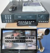 1 x Concept Pro H264 8 Channel Digital CCTV Recording System With 5 Outdoor IR Digital Colour CCD