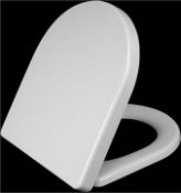 5 x Vogue Cosmos Modern White Soft Close Toilet Seat and Cover Top Fixing - Brand New Boxed