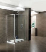 1 x Sulis 760 side panel 6mm clear chrome RRP 161.00 - 1SUL14 - Please note that the picture shows