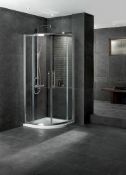 1 x Aqua Latus 800 Double Door Quad 8mm Clear Chrome RRP £559.00 - polished chrome profile