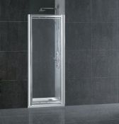 1 x Aqua Latus 700 Infold 8mm Clear Chrome RRP £489.00 - inward folding slide mechanism for wide