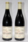 2 x Domaine Cheze Saint Joseph Cuvee Prestige De Caroline Red Wines - French Wine - Year 2005 -