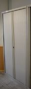 1 x Bisley Upright Office Storage Cabinet With Tambour Sliding Doors - Includes Key - H197 x W100