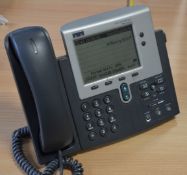 1 x Cisco 7940 Unified VoIP Business IP Phone Handset - From Working Office Environment - Ref