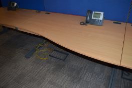 1 x Imperial Office Desk - Right Hand - Quality Beech Desk With Grey Coated Steel Frame - H71 x W160