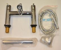 1 x Series 5 Bath Shower Mixer Tap With Handset - Vogue Bathrooms Platinum Brassware Collection -