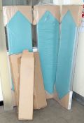 6 x Desktop Desk Dividers - Green Fabric - Ref L9 1F - CL110 - Location: Liverpool L20