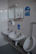 1 x Six Peice Bathroom Set Plus Accessories - Includes 2 x Urinals, 2 x Toilets, Cubical Dividers, 2