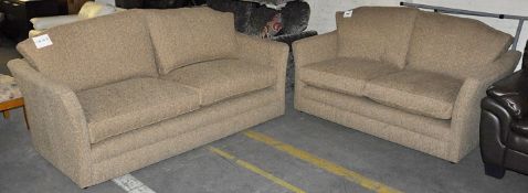 1 x Lomond 3+2 Gold Fabric Sofa Set By Wade Upholstery – Ex Display – 3 Seat Dimensions :