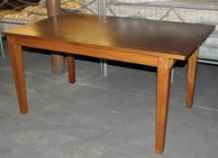 1 x Milton Extending Table in Dark Teak – Design by Mark Webster – Ex Display In Good Condition –