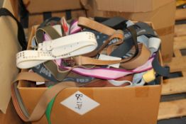1 x Box Of Assorted Branded / Designer BELTS (Approx. 100 x Items)- Great Selection - CL008 -