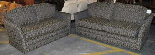 1 x Lomond 3+2 Blue Design Luxury Fabric Sofa Suite By Wade Upholstery – Ex Display In Great