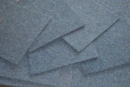 100 x Carpet Floor Tiles - Blue - 25 Square Meter - Each Tiles Measures 50x50cm - Good Condition -
