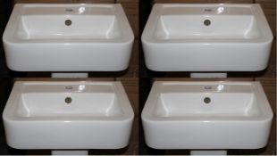 4 x Vogue Bathrooms OPTIONS Single Tap Hole SINK BASINS With Pedestals - 580mm Width - Brand New