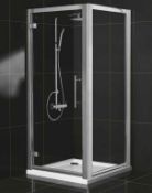 1 x Aqua Latus 700 Hinged 8mm Clear Chrome  Door - CL044 - JI018 - Location: Welwyn,