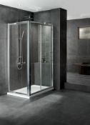 1 x Aqua Latus 1100 Slider 1VSDAL5B -Polished Chrome Profile Finish Internal Clip off Profile to