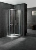 1 x Vogue Aqua Latus 900mm Quadrant Shower Enclosure 8mm Clear Chrome RRP £629.00 - Polished