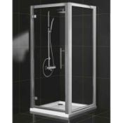 1 x Aqua Latus 700 Hinged 8mm Clear Chrome  Door - CL044 - JI355 - Location: Welwyn,