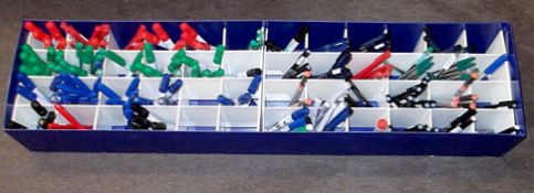 160 x Assorted Marker & Ball-point Pens With Pen Tidy - From A Working Office Environment - Unused