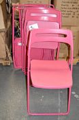 3 x Pink Ikea Chairs - Pre-owned In Good Condition, Previously Used For Display Purposes - Ref BC079