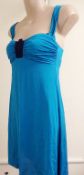 1 x Rasurel - Turquoise/Navy trim  - Sorrento Swimwear Robe  - R20374 - Size 2C - UK 32 - Fr 85 -