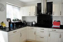 1 x Earle & Ginger Modern Matt White Kitchen plus appliances - Immaculate With Black Granite
