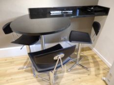 1 x Shaped Wall Mounted Breakfast / Eating Area with in Granite worktop length 160cm x maximum depth