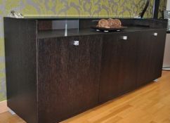 1 x Oak Stained Wenge Bross Ritz Server unit /Dining Room Consul - As New - CL118 - AG10 - Location: