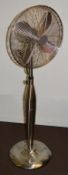 1 x Ethos Blast Oscillating Floor Standing 16 Inch Pedestal Fan - Features Modern Brushed Steel
