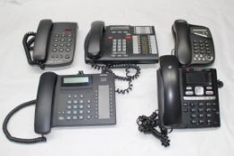 5 x Assorted Office Telephone - Inc. BT & Siemens - Pre-owned In Working Order - Taken From Clean