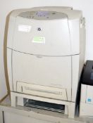 1 x HP Workgroup Colour Laserjet Printer - Model 4600dn - From Working Office Environment -