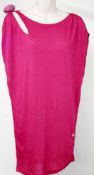 1 x 'Nina Ricci' Designer Soft Swimsuit – SW03 / R14 – Fleuricci - Dark Pink with Flower Motif – UK: