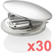 30 x Silver Plated Round Staplers By ICE London - ICE300501 - Luxury Gift Item - Engravable -