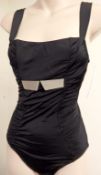1 x Rasurel - Black and Gold Swimsuit - R20445 Borneo - Push up - Size 2C - UK 32 - Fr 85 - EU/Int