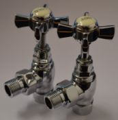 5 x Vogue Bathrooms Pairs of Classical Chrome Radiator Valves - Product Code: VKRADC1 - Brand New