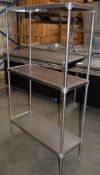 Stainless Steel Catering shelving Unit 92cm x 35cm x height 160cm