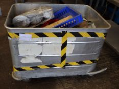 Mobile metal container 96cm x 65cm x 76cm plus CONTENTS