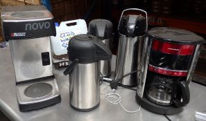 Job Lot of Assorted Coffee equipment including Morphy Richard / Bravilor Bonomat Novo Machines/