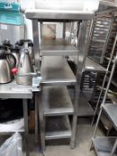 1 x Stainless Steel Catering Shelving Unit - 100cm x 44cm x height 145cm - Ref 68A -  CL057 -