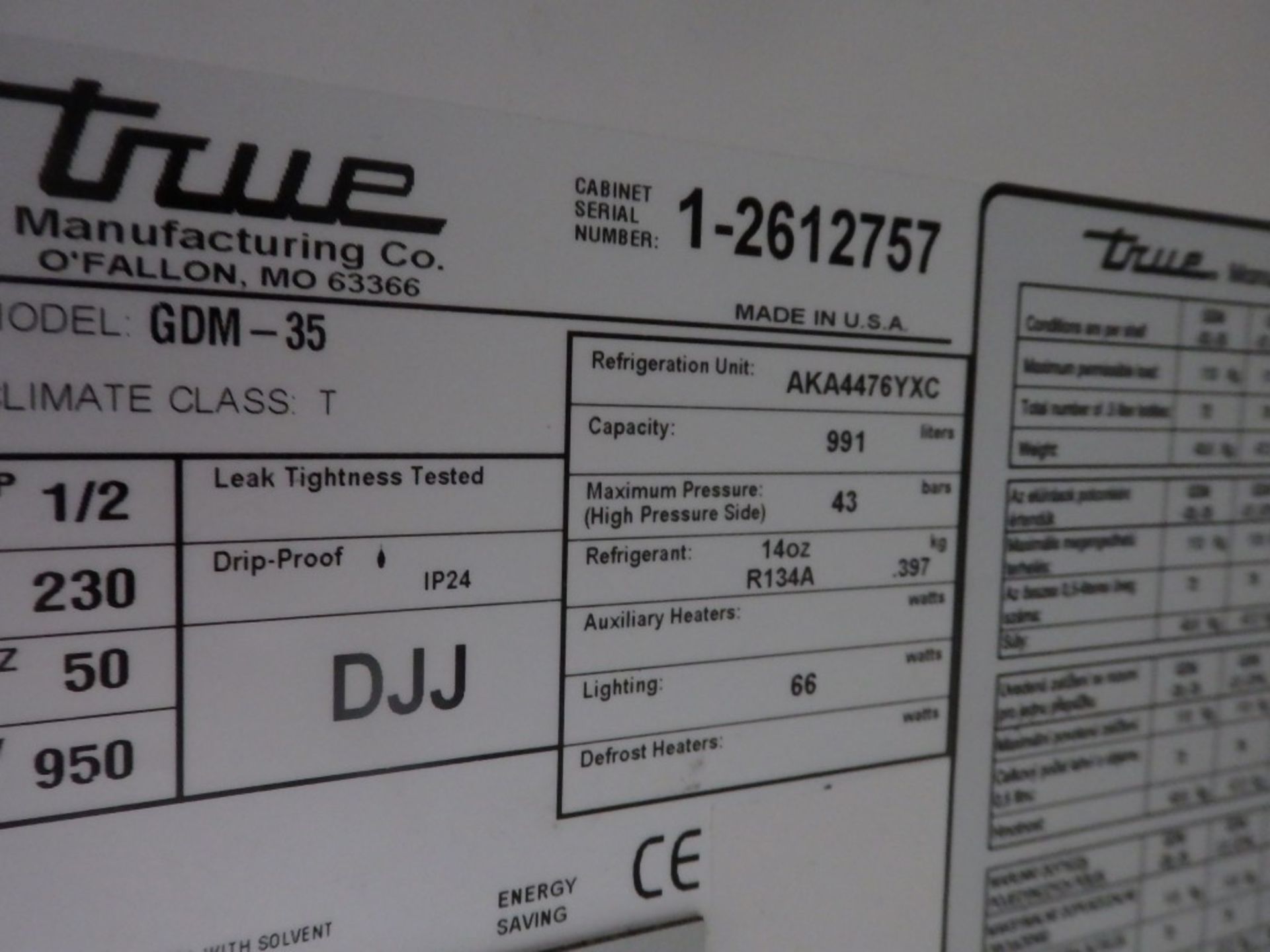 1 x Oversized 2-Door "Coca-Cola" Merchandiser Refrigerator - Model: TRUE GDM 35 - 991Ltr - Glass - Image 7 of 9