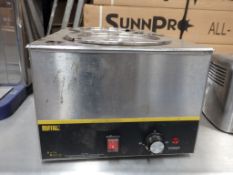 Buffalo S077 Bain Marie With Round Pots - Ideal for soups, gravy, mushy peas & other foods.• High