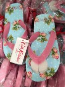 100 x Pairs of Original Cath Kidston of London Girls Flip Flop Beach Sandals - Brand New Stock - rrp
