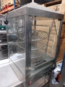 1 x Parry AS4000 - Pie / Pizza Warmer Display Cabinet - 50cm x 50cm x height 85cm - Stainless