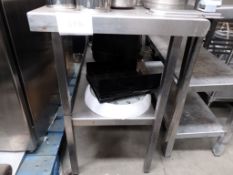 Stainless Steel Catering shelving Unit 122cm x 54cm x height 86cm with Bonzer Classic Commercial Can