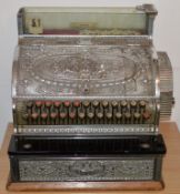 1 x Exquisite Antique National Cash Register - Circa Early 1900's - Perfect For Barbers Shop, Tattoo