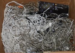 1 x Box of Various CHRISTMAS LIGHTS - Please See The Pictures Provided - Includes LED Blue Light Net