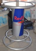 1 x Genuine RED BULL Round BAR TABLE - Rare Table From Red Bull, Perfect For Pubs, Bars or Garden