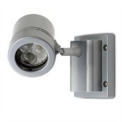 13 x JCC Lighting Cannes Range Mains Voltage LED Exterior Wall Light - Silver Finish With Blue LED's
