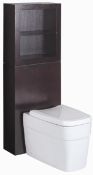 1 x Vogue ARC Bathroom Series 2 BTW Cistern Unit With Additional Top Shelf - WENGE - Contemporary