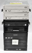 Job Lot of 7 x Assorted Internal DVD Drives - Various Makes Including Sony & MSI - Taken From
